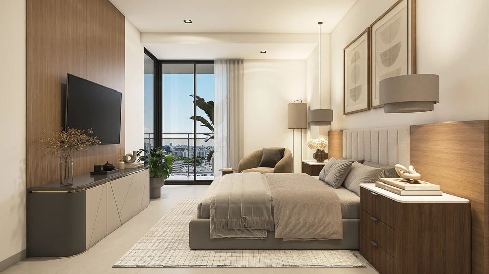 Render de Tipo A · Habitación principal