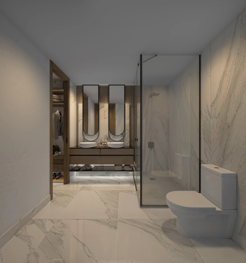 Render de Tipo A · Baño