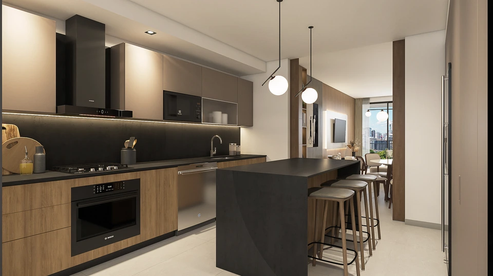 Render de Tipo A · Cocina · otra vista