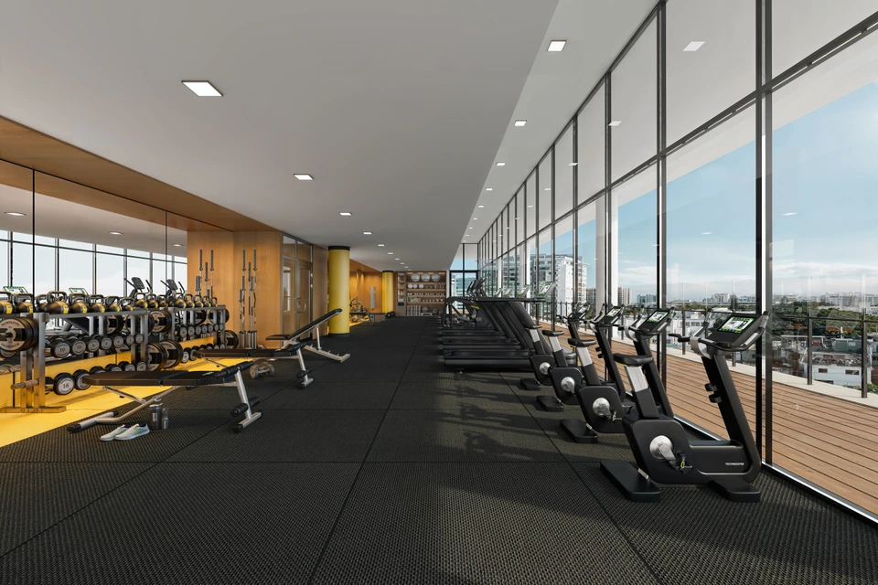Render de Gimnasio Technogym